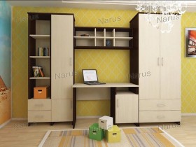 Детская Студент Комплект мебели (Дуб сонома/Белый) в Подгорном - podgornyj.katalogmebeli.com | фото