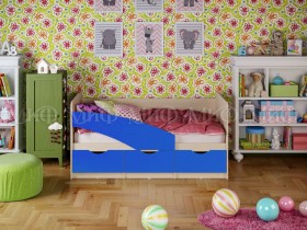 Кровать Бабочки 2,0м (Синий матовый) в Подгорном - podgornyj.katalogmebeli.com | фото