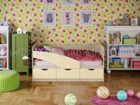 Кровать Бабочки 2,0м (Ваниль матовый) в Подгорном - podgornyj.katalogmebeli.com | фото