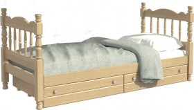 Кровать одинарная Аленка из массива сосны 800*1890 Сосна в Подгорном - podgornyj.katalogmebeli.com | фото